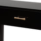 Freya Console Table Modern Bohemian Design Black Finished Bayur Wood with 1 Drawer for Stylish Storage