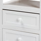 Karsen End Table - Modern White Finished Wood Design with 2 Drawers for Stylish Storage