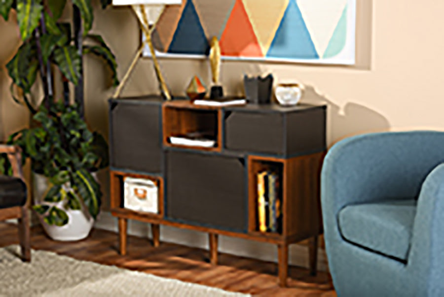 Anderson Sideboard Mid-century Retro Modern Oak Espresso Wood Storage Cabinet for Stylish Home Organization