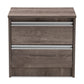 Gallia Nightstand - Modern Oak Brown Finished 2-Drawer Bedroom Furniture