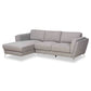 Mirian Sectional Sofa Modern Grey Fabric Upholstered Design with Left-Facing Chaise for Stylish Living Rooms