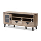 Cardiff TV Stand Modern Light Brown Wood 55-Inch Entertainment Center with Storage for Living Room