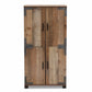 Cyrille Shoe Cabinet Modern Farmhouse Style with Rustic Wood Finish and 4 Doors for Ample Storage