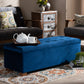 Roanoke Ottoman Modern and Contemporary Grey Velvet Fabric Upholstered Grid-Tufted Storage Bench