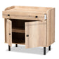 Patterson Kitchen Storage Cabinet Modern Oak Brown Finished Wood with 2 Doors for Stylish Organization