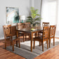 Luisa Dining Set Modern and Contemporary Transitional Dark Brown Finished Wood 7-Piece