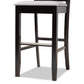 Carson Bar Stool Set Modern and Contemporary Grey Fabric Upholstered Espresso Brown Finished Wood 2-Piece