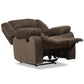 Hollace Modern Taupe Microsuede Recliner Chair - Stylish 1-Seater Lounge Chair for Living Room Comfort and Relaxation