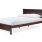 Schiuma Cappuccino Twin Size Bed Contemporary Wood Design for Stylish Bedrooms