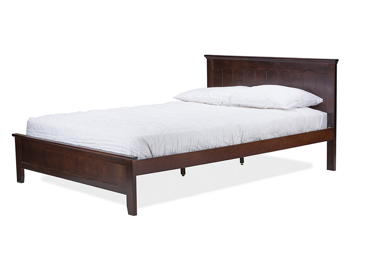 Schiuma Cappuccino Twin Size Bed Contemporary Wood Design for Stylish Bedrooms