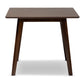 Pernille Modern Transitional Square Wood Dining Table with Walnut Finish for a Stylish Dining Room