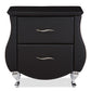 Erin Nightstand - Modern and Contemporary Black Faux Leather Upholstered