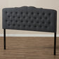 Lucy Headboard - Modern and Contemporary Dark Grey Fabric