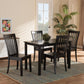 Erion Dining Set Modern and Contemporary Dark Brown Finished Wood 5-Piece