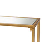 Alessa Console Table - Modern Glam Design with Gold Metal and Mirrored Glass Accents for Elegant Home Decor