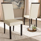 Daveney Dining Chair Set of 2 Modern Cream Faux Leather Upholstered Chairs for Stylish Dining Rooms