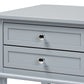 Willow End Table Modern Transitional Light Grey Finished 2-Drawer Wood