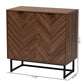 Sadia Storage Cabinet Modern Walnut Brown Finished Wood with Ample Storage Space and Stylish Design