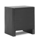 Frey Nightstand - Black Upholstered Modern Design