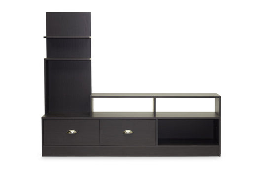 Armstrong Modern TV Stand in Dark Brown Stylish Entertainment Center with Storage for Living Room