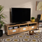 Gerhardine TV Cabinet Dark Brown Wood 63-Inch with 3 Drawers