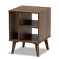 Sami Mid-Century Modern End Table in Walnut Finish - Stylish Wooden Accent Table for Living Room or Bedroom