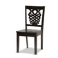 Mina Dining Set Modern Contemporary Transitional Dark Brown Finished Wood 5-Piece