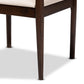 Coretta Dining Set Mid-Century Modern Cream Fabric and Dark Brown Finished Wood 5-Piece