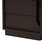 Larsine Modern Nightstand with 2 Drawers in Brown Finish for Bedroom Storage