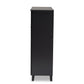 Coolidge Shoe Storage Cabinet Modern and Contemporary Dark Grey Finished 11-Shelf Wood with Drawer