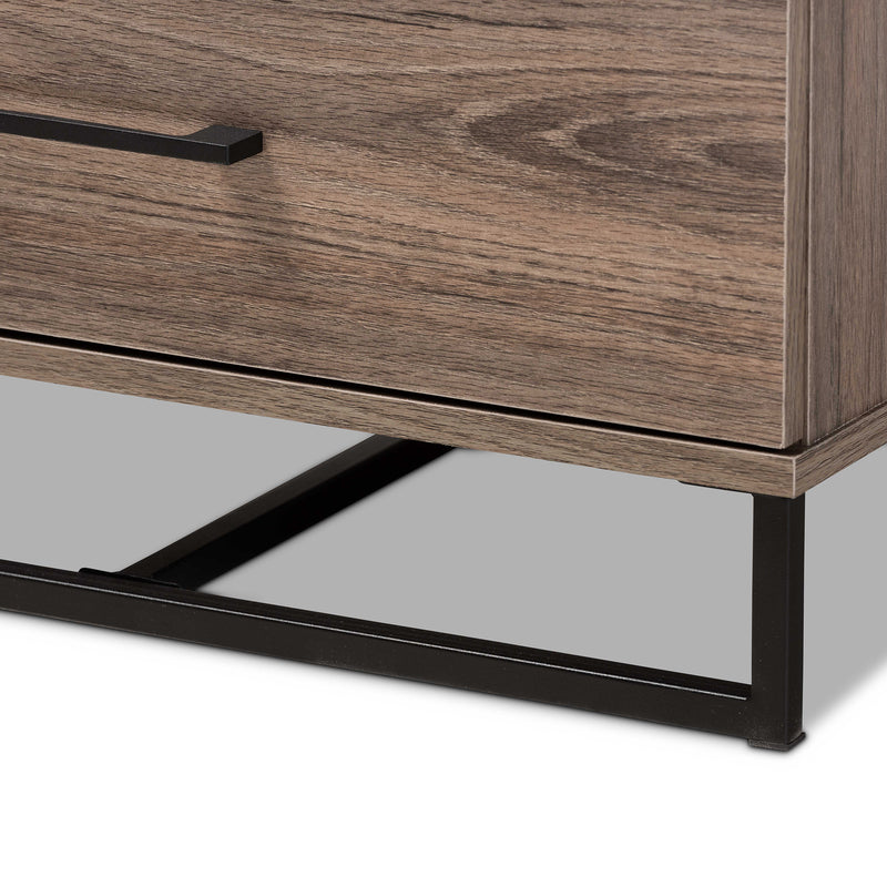 Daxton Storage Chest - Modern Rustic Oak Finished Wood with 3 Drawers for Stylish Organization