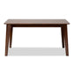 Seneca Dining Table Modern 59-Inch Dark Brown Finished Wood Design for Stylish Dining Spaces