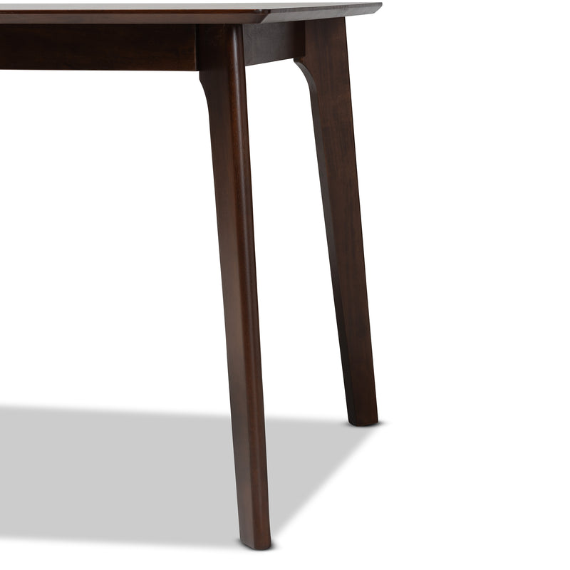 Seneca Dining Table Modern Contemporary Dark Brown Finished Wood Design for Stylish Dining Spaces