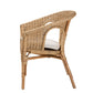 Abbey Dining Chair Modern Bohemian Style in Natural Brown Antique Rattan for a Chic Dining Experience