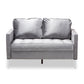 Clara Loveseat Modern Grey Velvet Fabric Upholstered 2-Seater Sofa for Stylish Living Rooms and Cozy Spaces