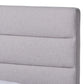 Erlend Platform Bed - Mid-Century Modern Greyish Beige Fabric Upholstered