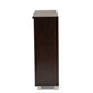 Adalwin Modern and Contemporary 3-Door Dark Brown Wooden Entryway Shoes Storage Cabinet