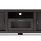 Viveka TV Cabinet 47-Inch Greyish Dark Brown Wood with 2 Doors