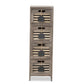 Valko Modern Grey Wood Storage Unit with Four Baskets for Stylish Organization and Home Décor