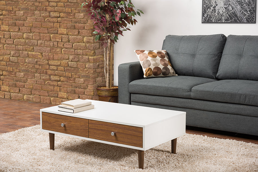 Gemini Contemporary Wood Coffee Table with Modern Design and Stylish Finish