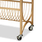 Jacek Modern Wine Cart - Gold Metal with Elegant Marble Tabletop for Stylish Home