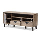 Cardiff TV Stand Modern Light Brown Wood 55-Inch Entertainment Center with Storage for Living Room