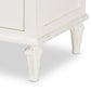 Venezia Nightstand French-Inspired Rustic Whitewash Wood 3-Drawer Storage Solution for Bedroom Decor