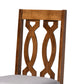 Elaine Dining Set Modern 5-Piece Grey Fabric Upholstered with Walnut Brown Finished Wood