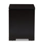 Bienna Nightstand - Modern Wenge Brown 1-Drawer Bedside Table for Bedroom Storage