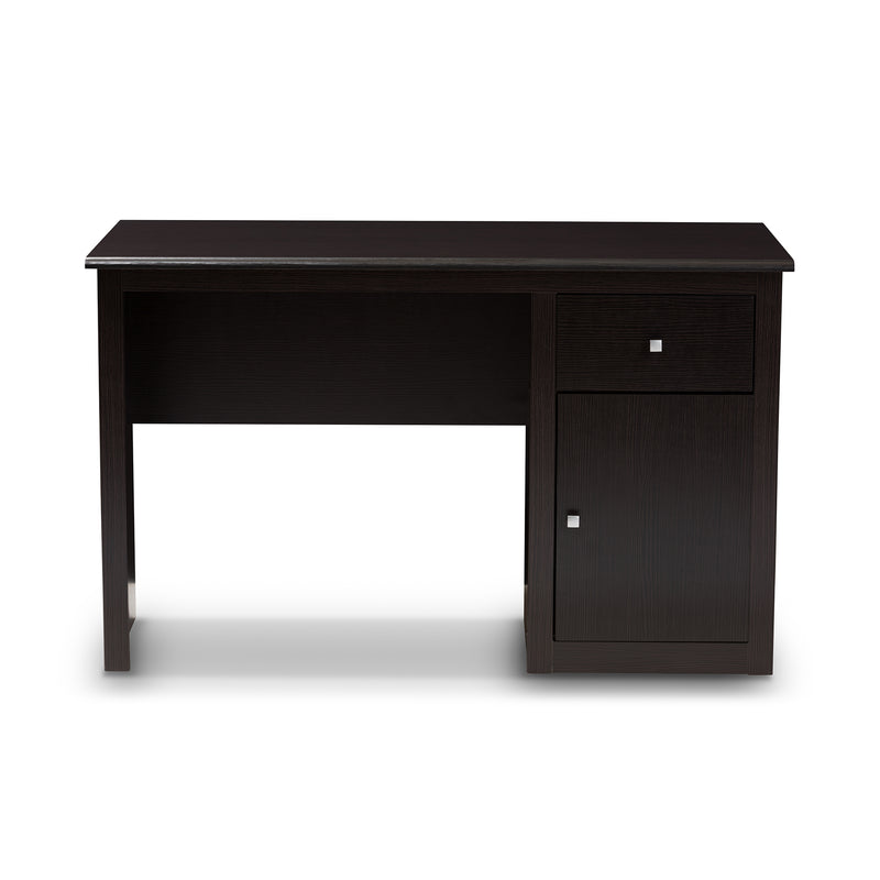 Belora Modern Wenge Brown Desk - Contemporary Home Office Furniture with Sleek Design and Ample Workspace