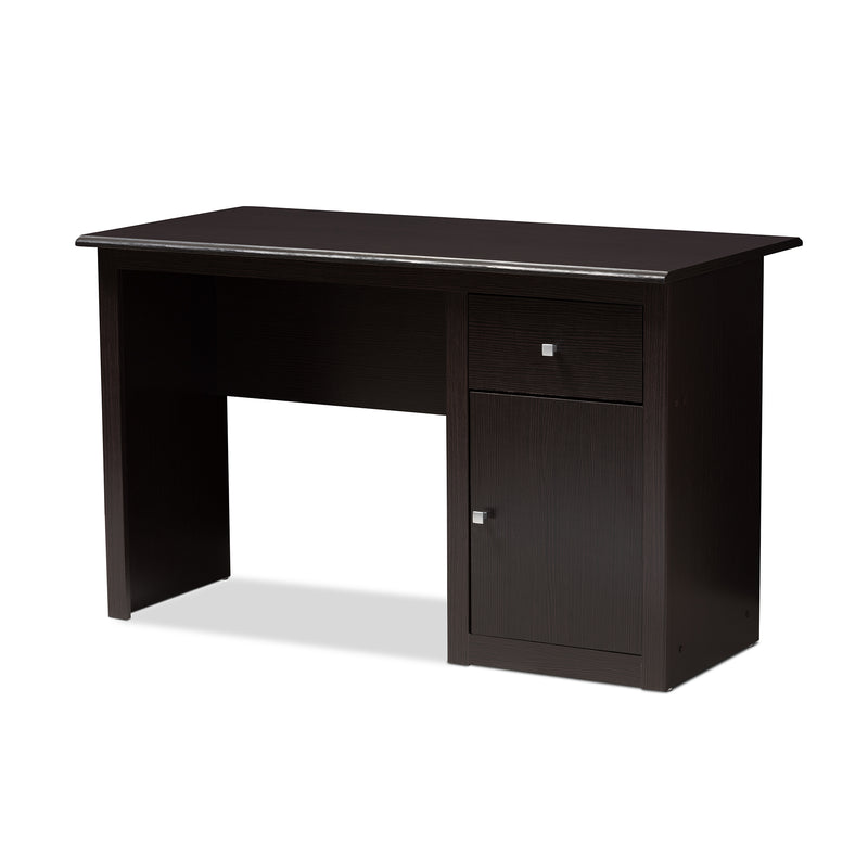 Belora Modern Wenge Brown Desk - Contemporary Home Office Furniture with Sleek Design and Ample Workspace