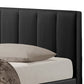 Templemore Black Leather Contemporary Bed