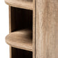 Wales Shoe Storage Cabinet - Modern Rustic Oak Wood with 2 Doors and Open Shelves for Organized Footwear Display