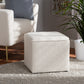 Isaiah Modern Ottoman Contemporary Ivory Boucle Upholstered Footrest for Stylish Living Spaces